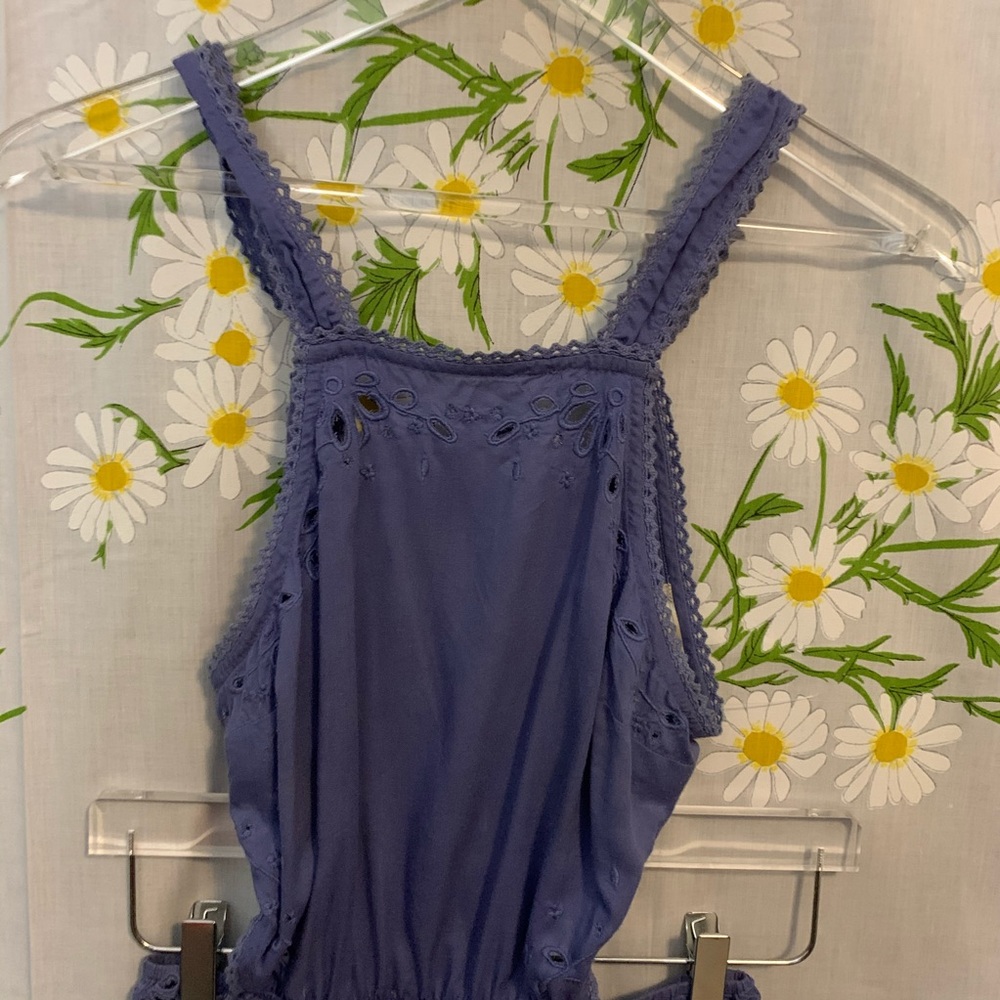 URBAN OUTFITTERS lilac purple open back lace detail shorts romper - Picture 7 of 10